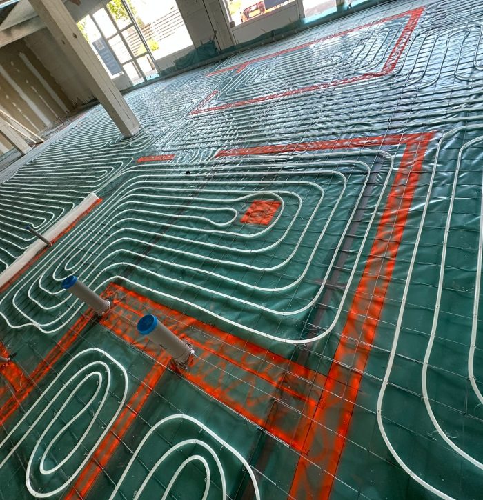 Vloerverwarming krimpnetten