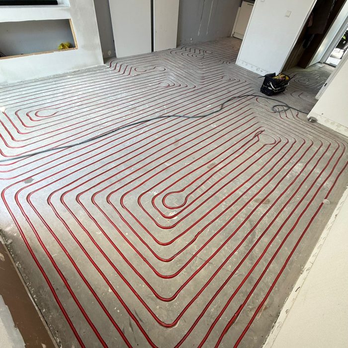 Vloerverwarmingssysteem nieuwbouwwoning
